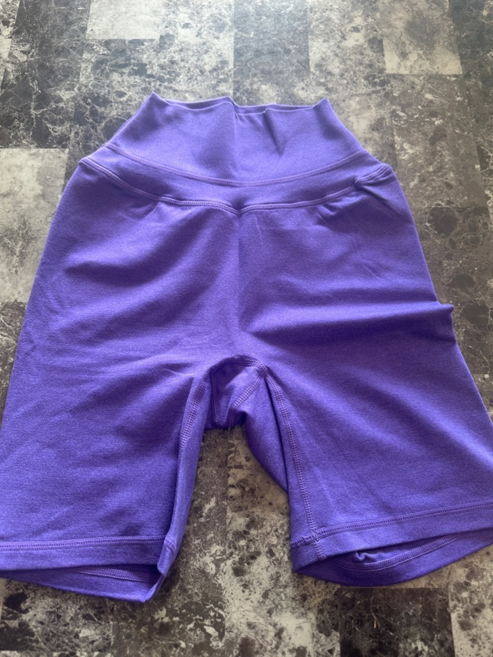 P'tula Purple High-Waist Athletic Bike Shorts
